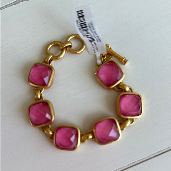 Julie Vos Gold and Pink Gemstone Bracelet - Picture 1 of 2